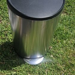 SIMPLE HUMAN STAINLESS STEEL TRASH CAN