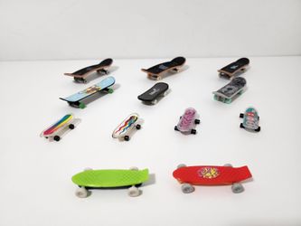 Ultimate Finger Skateboard Value Pack - (Pack of 12) - Multicolor Mini Plastic Skateboards - Perfect Party Favors & Skill-Boosting Toy Collection