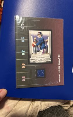 Eli Manning Game Swatch Display