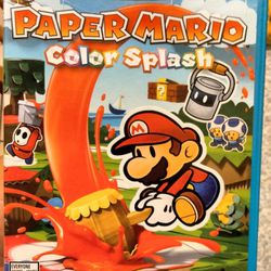 Paper Mario Color Splash Wii U  (Nintendo Wii U, 2016) Tested