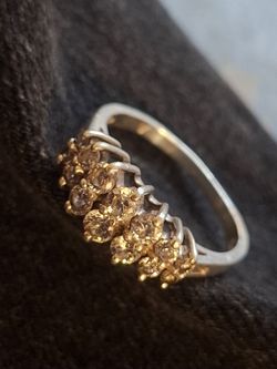 Silver Cluster Stone Ring