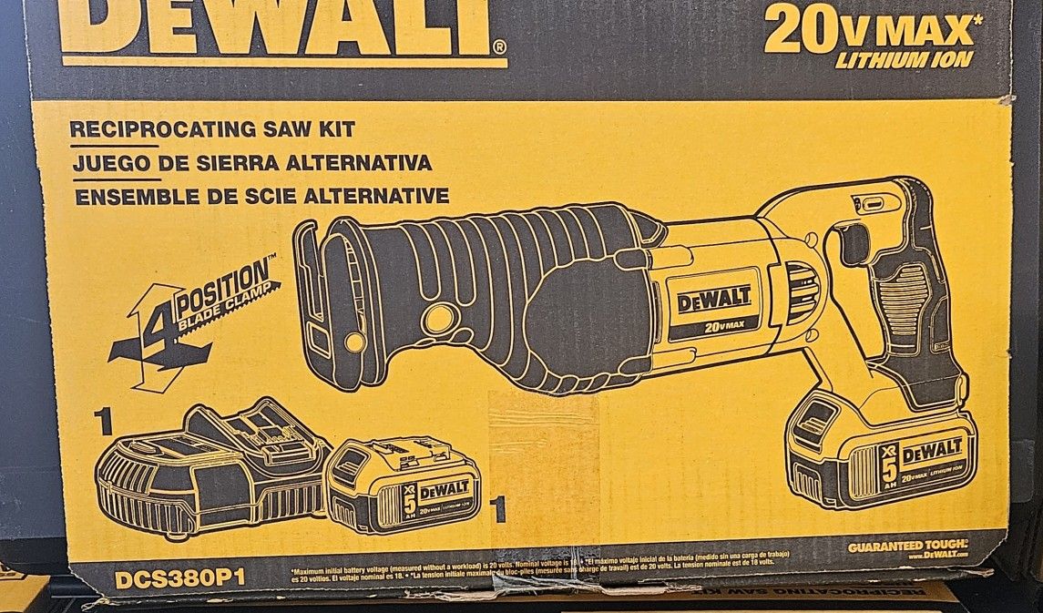 Brand New Dewalt 20volt Sawzall Kit With 1 5ah Battery And Charger With Hard Case.$150