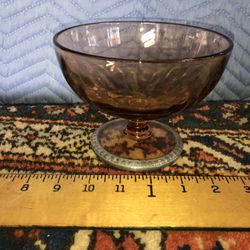Glass Bowl Silver Rim
