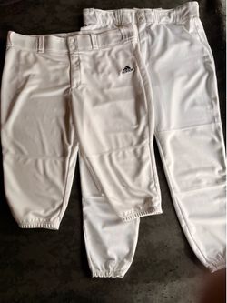 Lot x2 Pairs of White Baseball Pants, Men’s XL