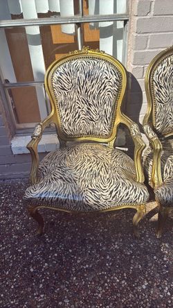 Zebra print chair