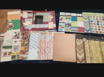 Scrapbook 12 x 12 sheets LARGE Lot