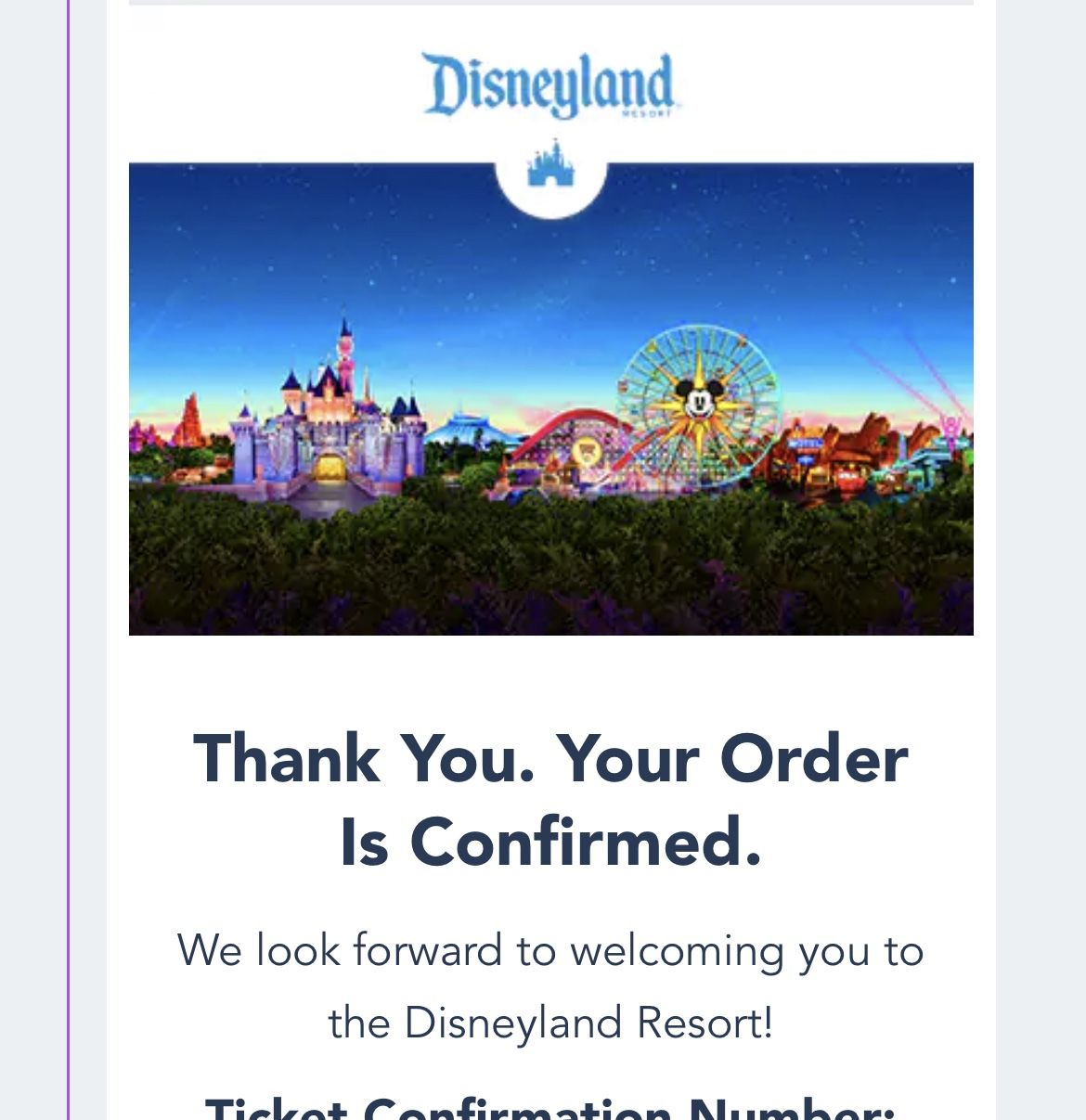 Disneyland Ticket
