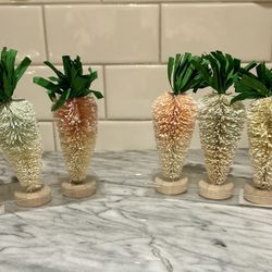 Decorative Bottle Brush Carrot Sets New( Easter)