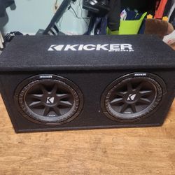 Kicker Speakers 12” (x2) Comp w/insulated Box