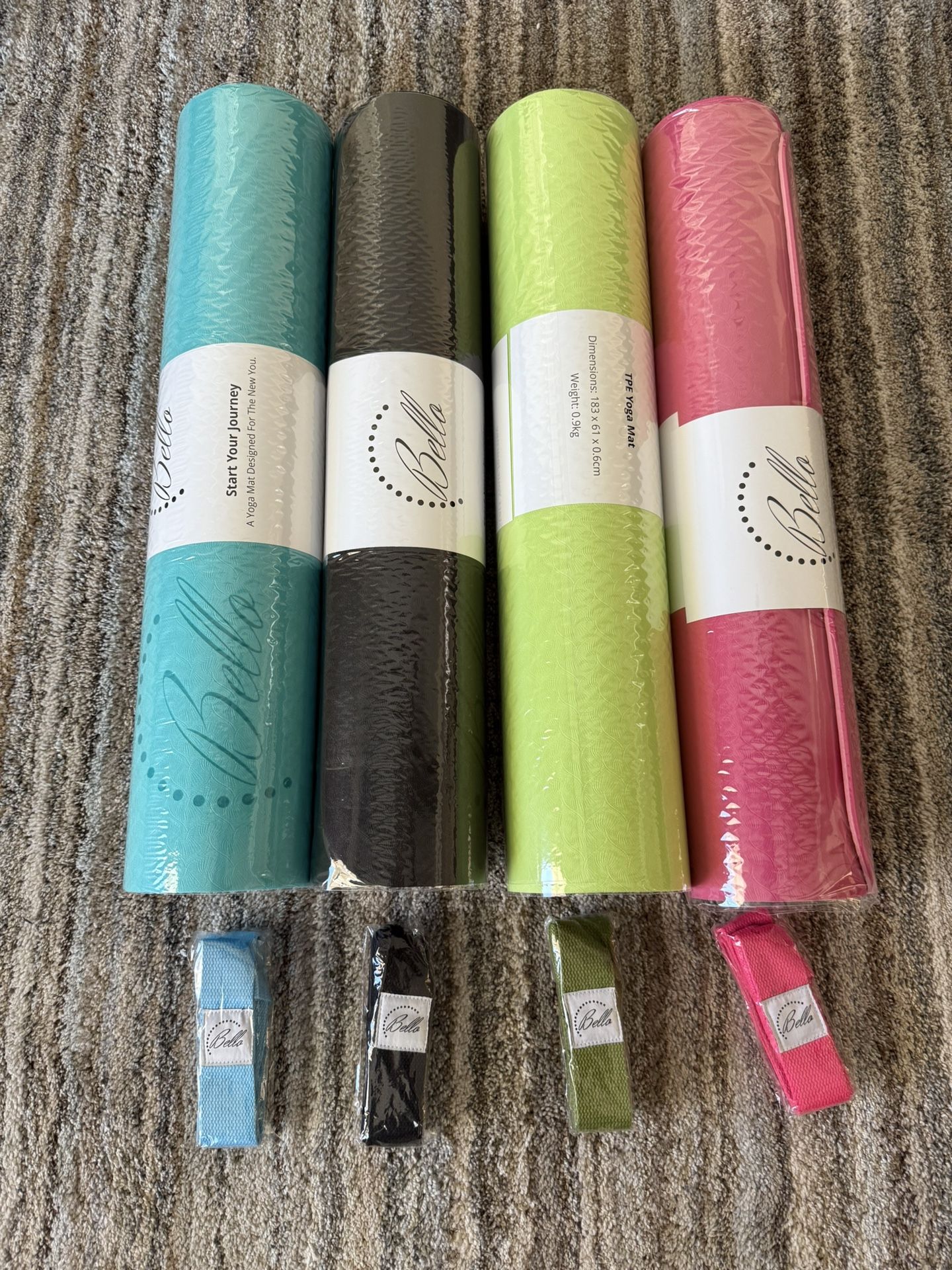 TPE Yoga Mat & Yoga Strap - NEW