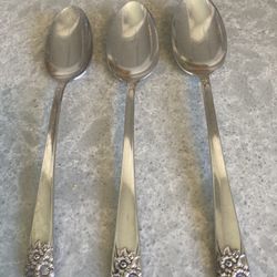 Vintage Silver Plate Serving Spoons