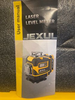 JEXUL Green 3D/4D Laser Level Kit - Like New with Case & Accessories
