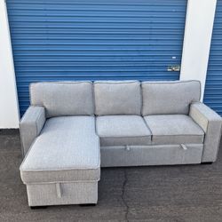 Delivery ~ Modern Gray Sleeper Sectional 