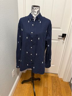 Ralph’s   Lauren  All over ponies polo button up shirt Xl