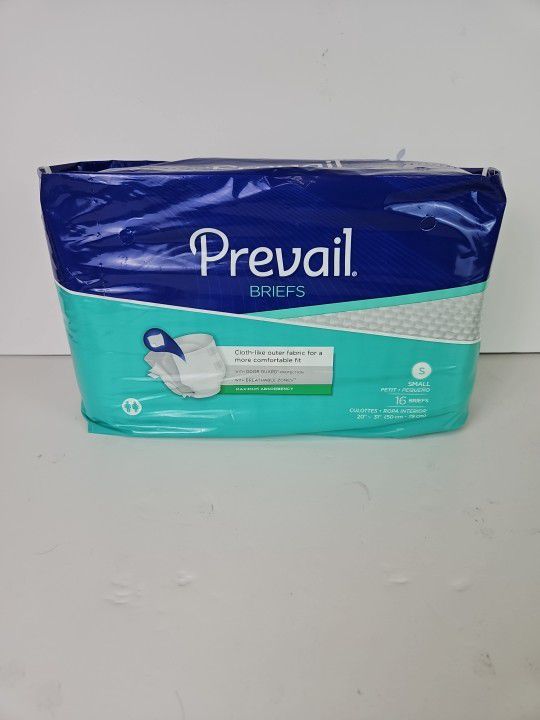 Prevail Adult Briefs Diapers Size Small, Full Case 112 Briefs 20"-31" Diaper