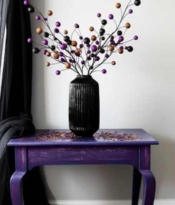 Orange Black and Purple Glitter Pick Halloween Pick Spray Stem Holiday Crafts