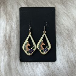 Vintage Unique Unicorn Earrings 