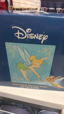 Disney Tinker Bell Royal Plush Raschel Throw