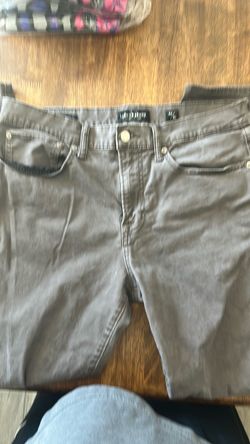 Men’s gray chino pants lucky brand 121 slim 34x30