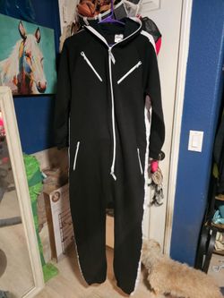Sublime Black Zip-Up Hooded Onesie Jumpsuit
