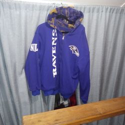 Very Heavy Duty Ravens Sweatcoat Hoodie In Reversible Very Nice It Is The L6 Size