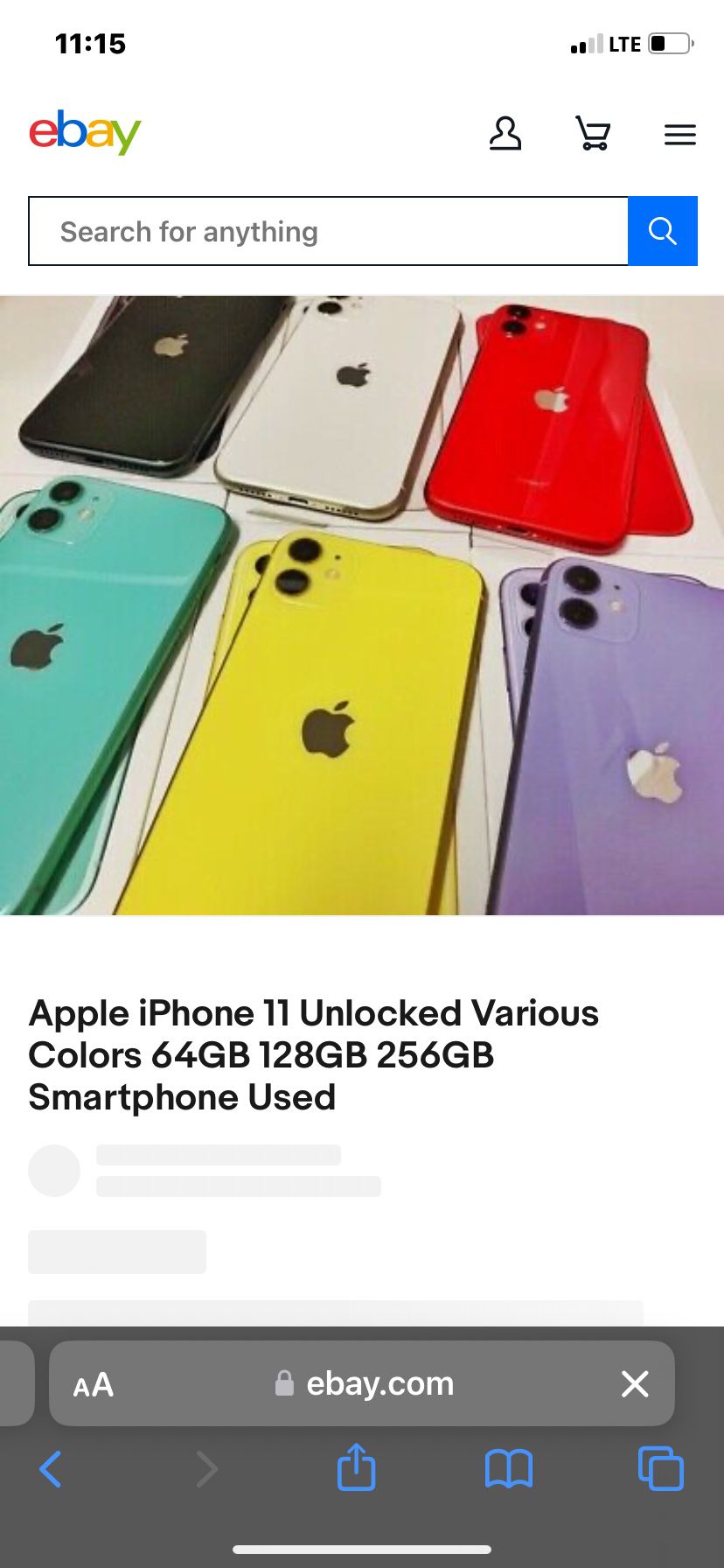 Iphone11 “unlocked “