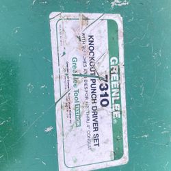 Greenlee 7310 Knock Punch Set 1/2” To 4” 