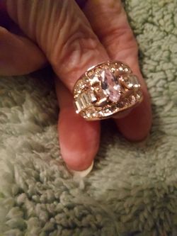 CZ Cocktail Ring.  Size 7/8.  New/never Worn.