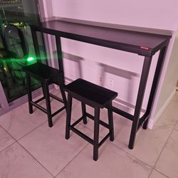 Bar Table And 2 Bar Stools 