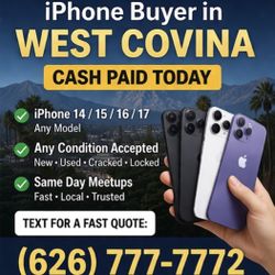 West Covina Cash for iPhone 17 16 15 Pro max buyer