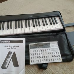 TERENCE V50 Portable 88 Key Weighted Keyboard,Upgraded Foldable Keyboard
