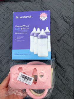 Glass bottle set of 4