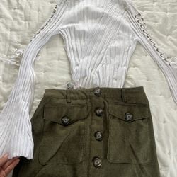 top & skirt 10$ size:S