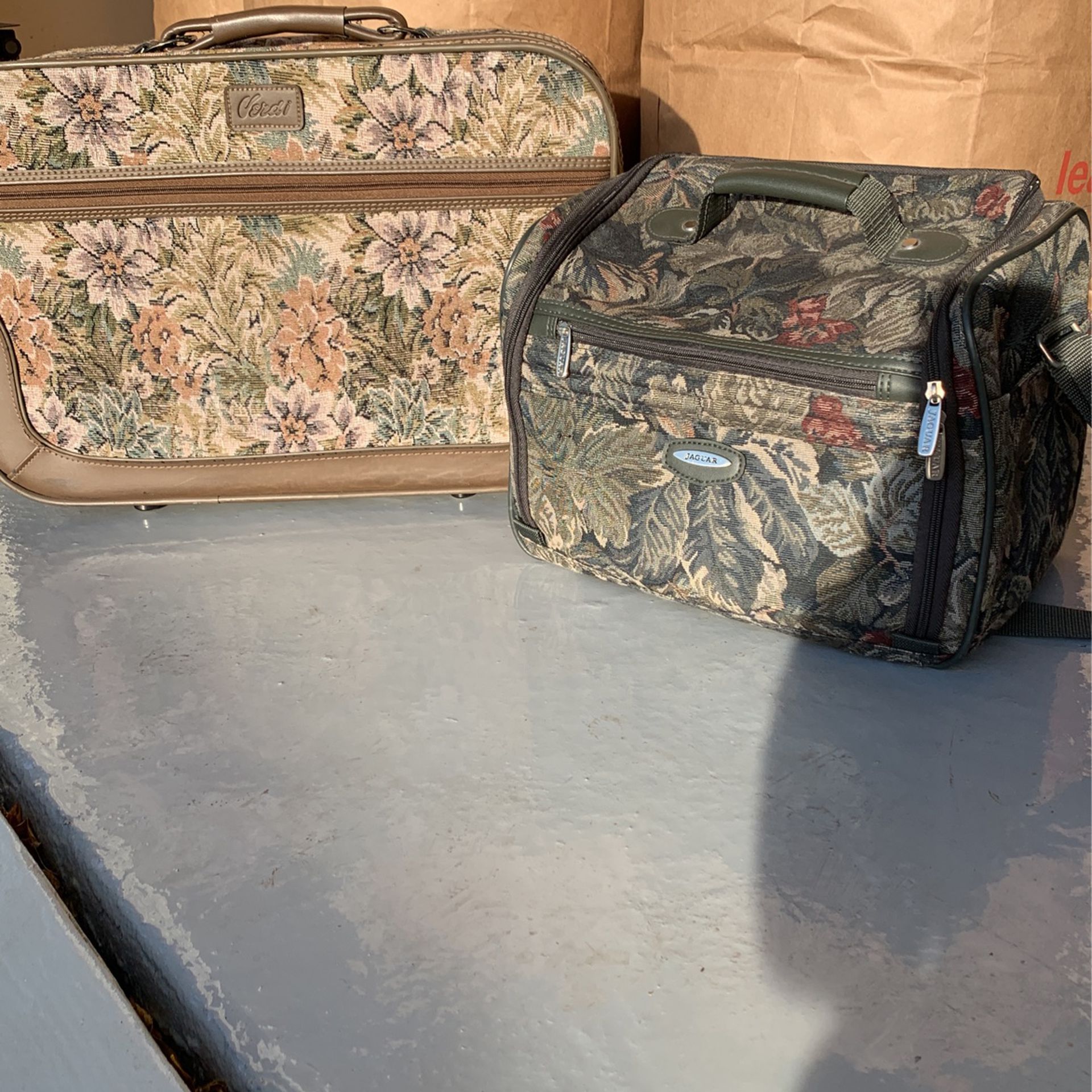 Vintage Verti Luggage Or Suitcase, Makeup Travel Bag Jaguar