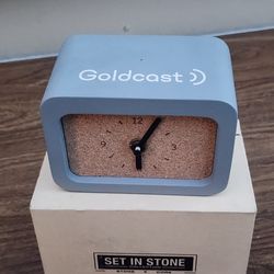 SET IN STONE desk clock - New in box