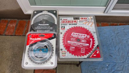 Diablo, Makita, Panasonic metal cutting blades