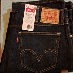Levi's Men's 505 Original Fit Jeans Straight Leg Zip Fly 100% Cotton