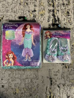 Ariel Costume With Shoes Size Child Medium 8-10