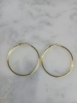 18k Gold Plated Hoop Earrings 