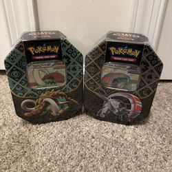 2 Pokemon Paldean Fates Tins