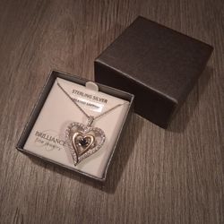 Sterling silver blue gem necklace