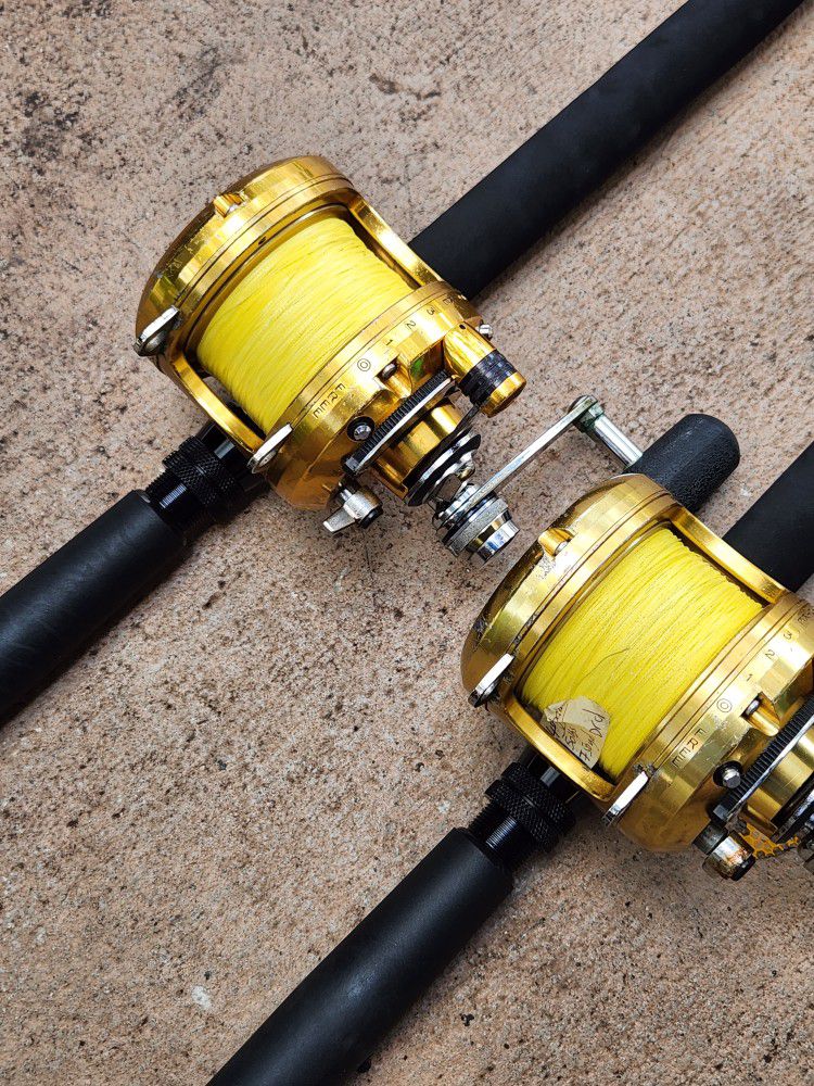2 Penn International V..30 VSX 2 Speed Fishing Reels/Braid/New Custom Fishing Rods.