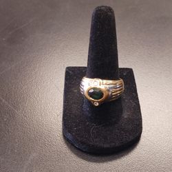 18k Two-tone Yellow/white Gold Ring Size 7.5