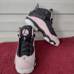 Air Jordan 6 Rings GS 'Black Pink Foam' 323399-006 size 6.5Y