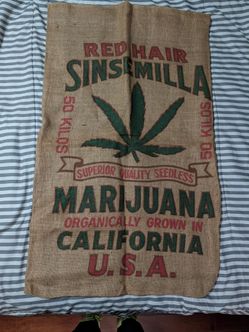 Red Hair Sinsemilla Burlap Novelty Sack