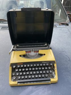 1975 yellow brother typewriter 