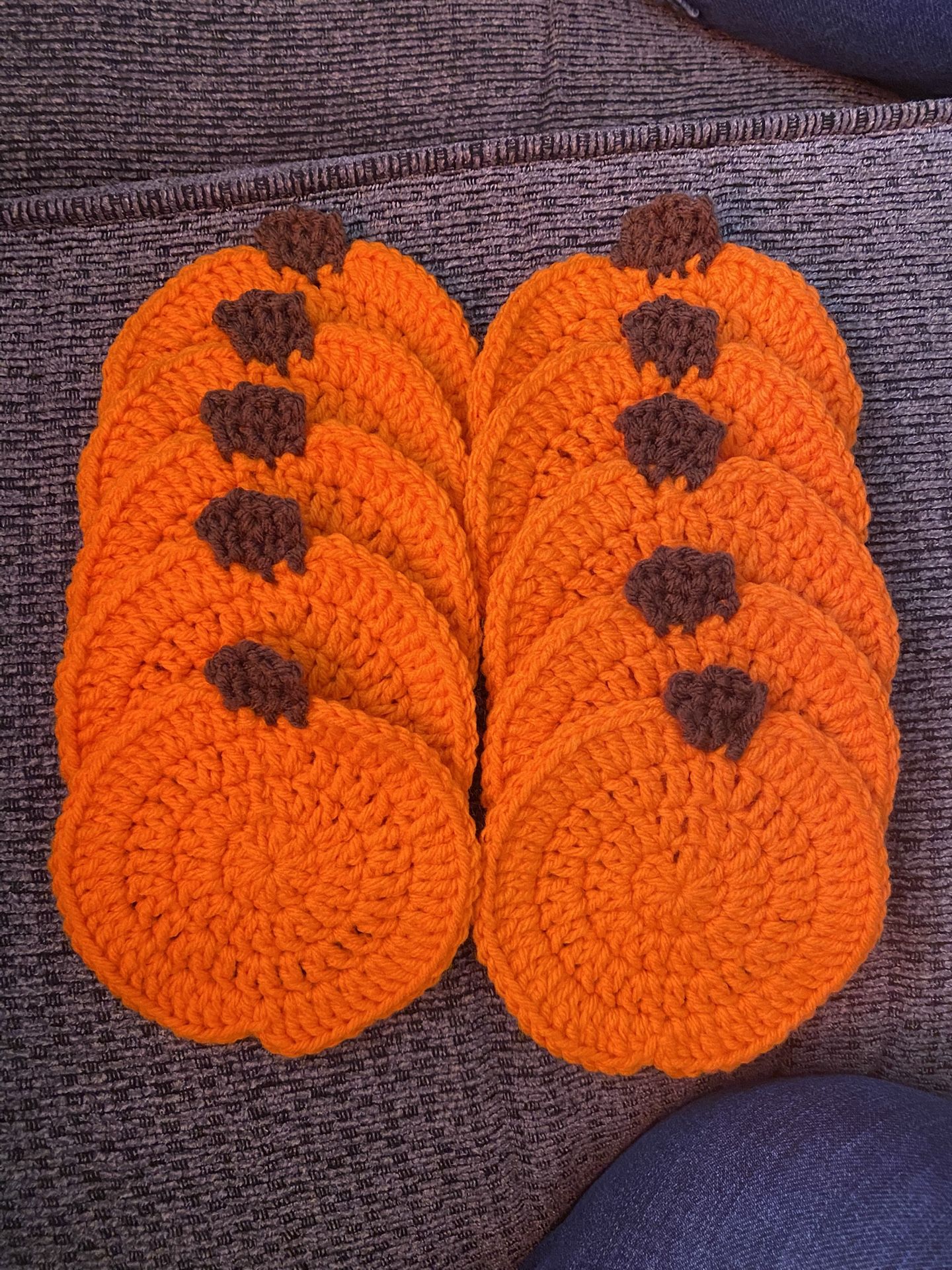 Crochet Pumpkin Coasters