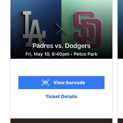 Dodgers Vs Padres 5/10