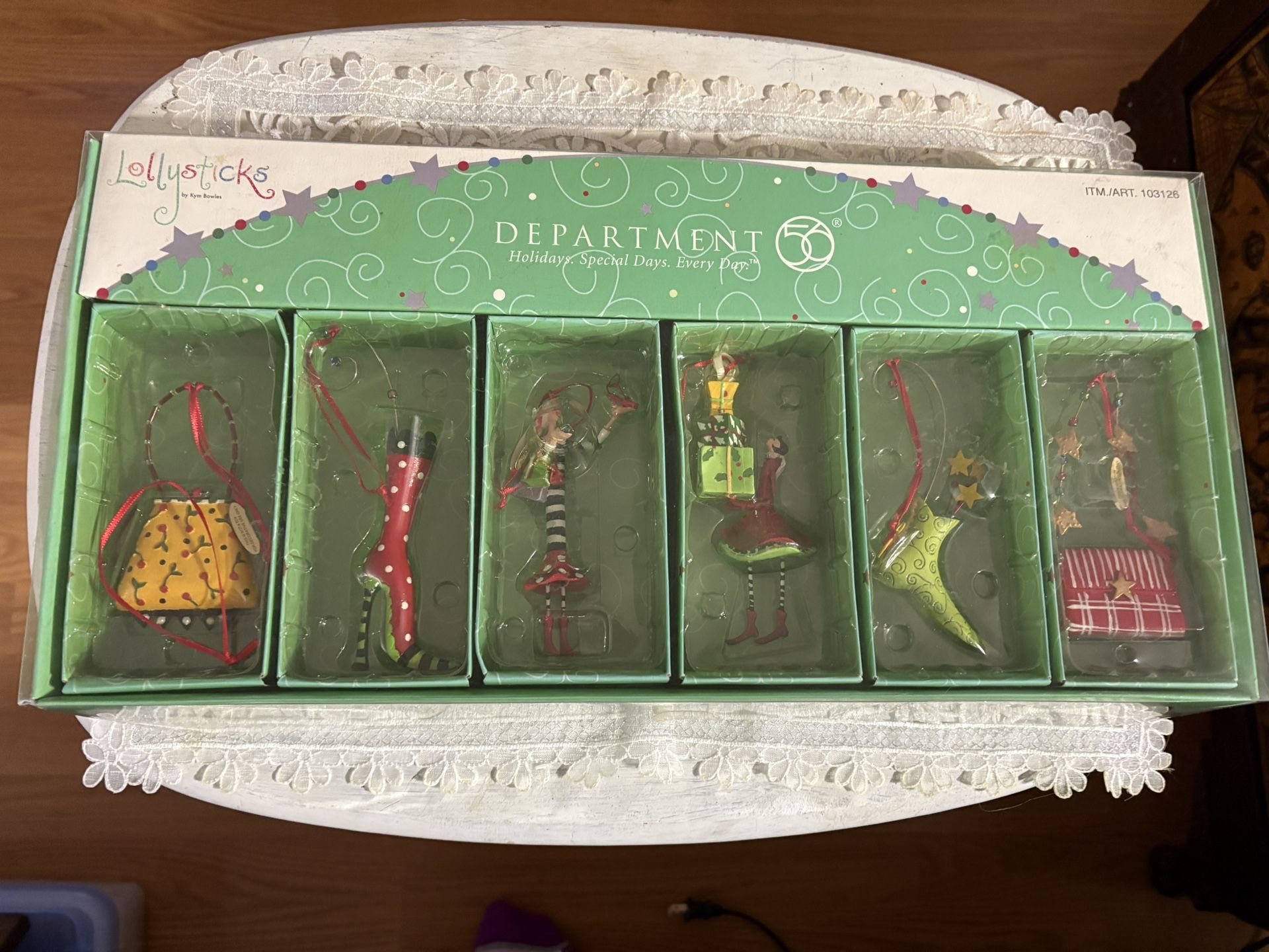 Dept. 56 LOLLYSTICKS Package Of 6 Ornaments By Kim Bowles
