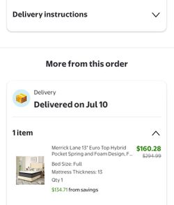 Full size 13” thick mattress and heavy duty bedframe